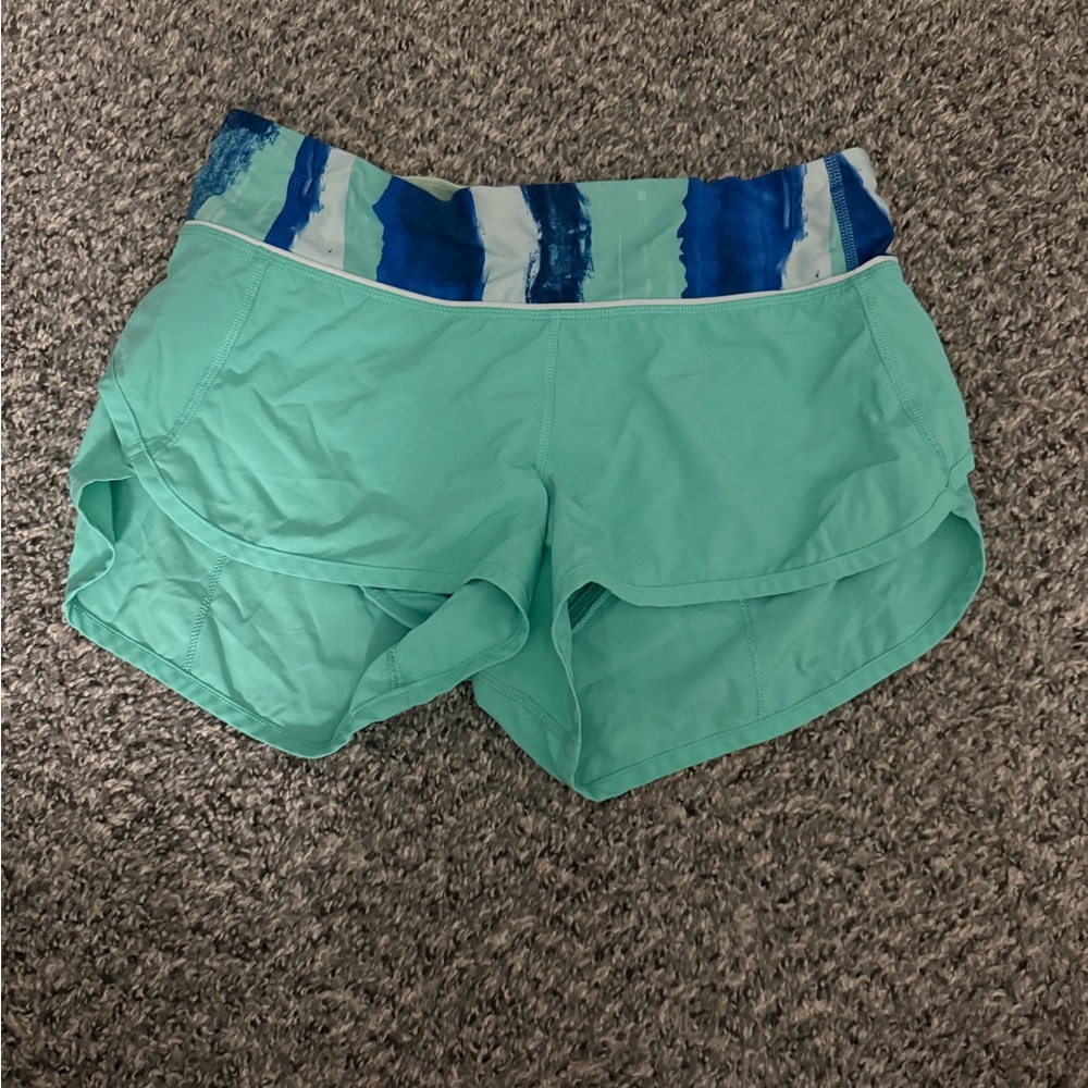 Lululemon Teal and Navy Athletic Shorts